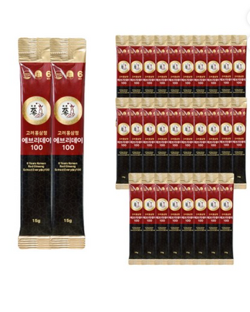 Poongnyeon Bogam 6-Year Korean Red Ginseng Extract Everyday 100 (15g x 30 Sticks)