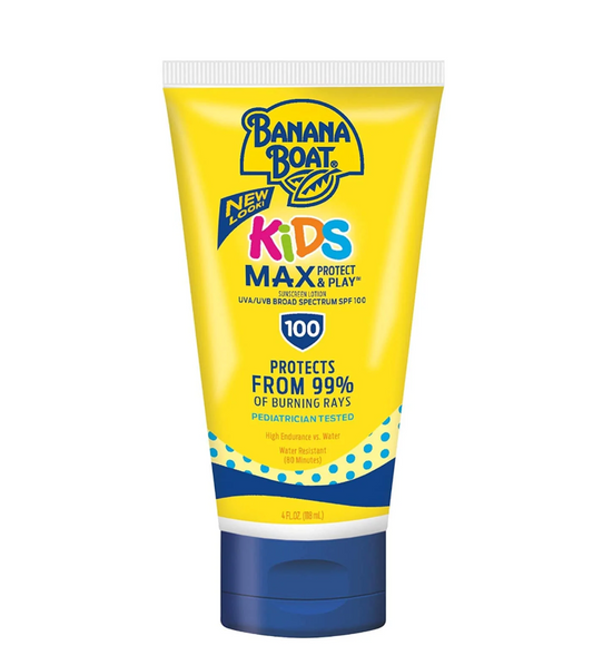 Banana Boat Kids Max JB28 Protect & Play Broad Spectrum Sunscreen SPF 100 4 oz