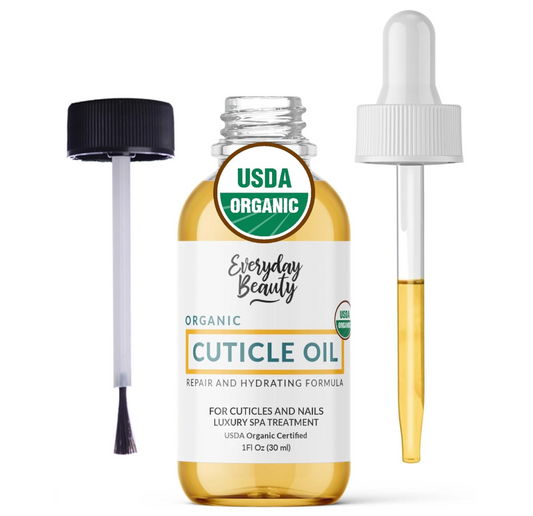 Organic Cuticle & Nail Oil - Repair, Revitalize & Hydrate Cuticles and Nails - Organic Spa Treatment - For Stronger Healthier Nails and Cuticles - 1 Fl Oz