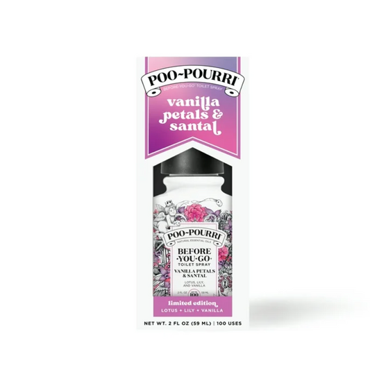 Poo-Pourri Before-You-Go Toilet Spray, Vanilla Petals and Santal, 2oz- Lotus, Lily, Vanilla