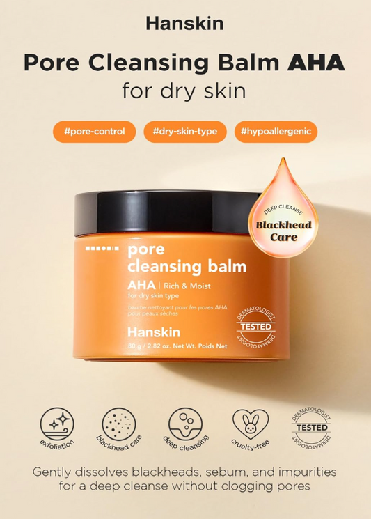 Hanskin AHA Pore Cleansing Balm | K-Beauty | 2.82 oz