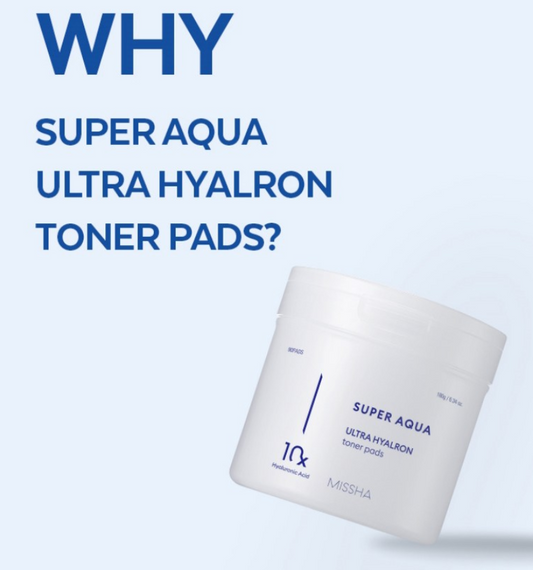 Missha Super Aqua Ultra Hyalron Toner Pads 180g (90 Pads)