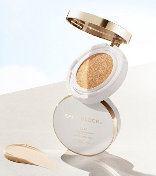 Missha Safe Block RX Cover Tone-Up Sun Cushion SPF50+ PA++++ 14g – Tone-Up Sunscreen Cushion | K-Beauty