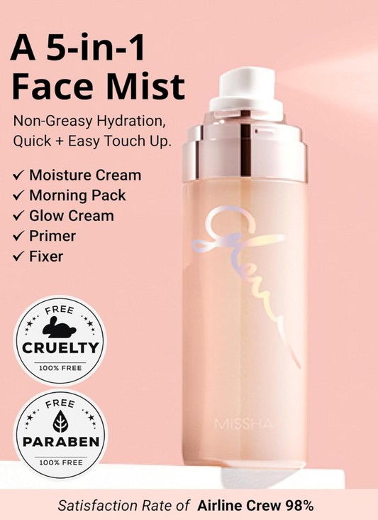 Missha Glow Skin Balm To Go Mist 80ml Hydrating Glow Face Mist & Makeup Setting Spray | K-Beauty
