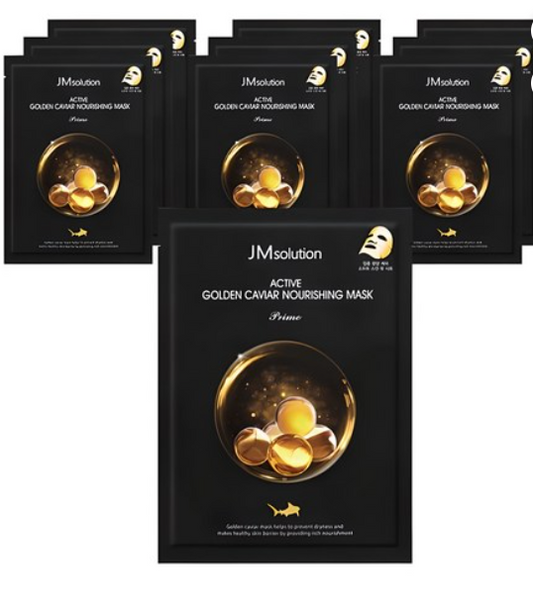 JMsolution Active Golden Caviar Nourishing Mask Prime – Premium Firming & Hydrating Korean Sheet Mask